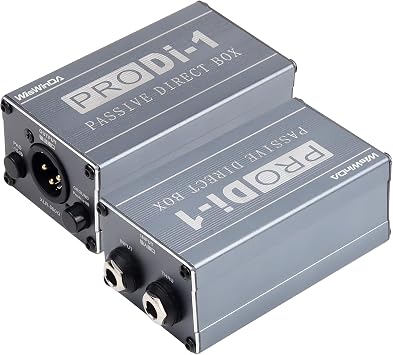 Passive Stereo Direct Box Single Channel Pro XLR Input 1/4 Output Low Distortion Free Phase Distortion for Musical Instruments Single Channel Pro Passive Direct Box