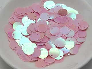 2000 Lentejuelas Sueltas Redondas Planas con Orificio Superior de 10 mm para Coser en Color Rosa Boda AB