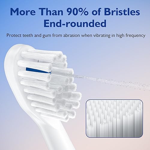 Miniatura 5 de Cabezales de repuesto para cepillo de dientes Water-Pik Sonic Fusion y Sonic Fusion 2.0, SF01, SF02, SF03 y SF04, cerdas transparentes, forma