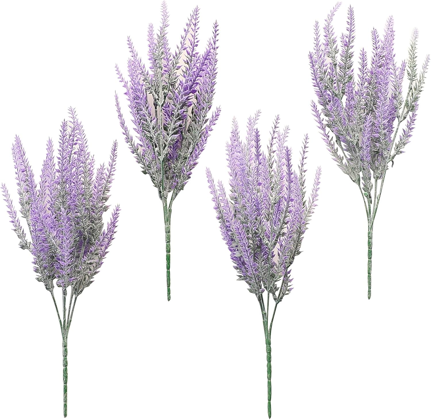 Floroom Artificial Purple Lavender, 4 Bushes Fake Lilac