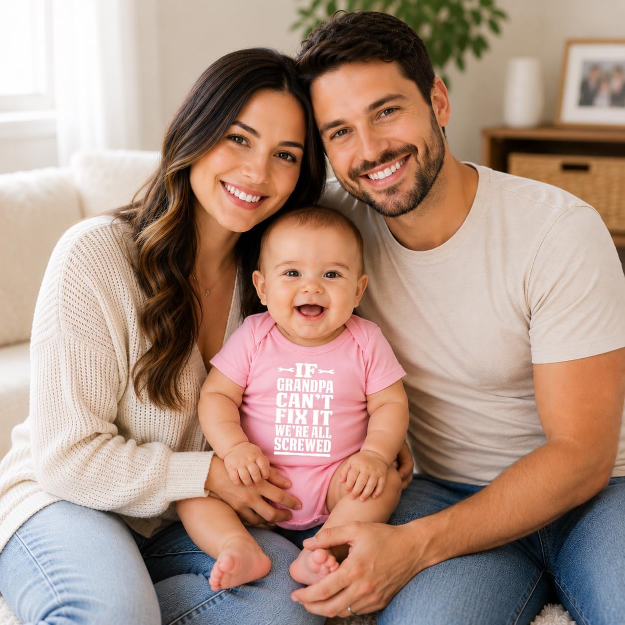 CBTwear If Grandpa Can't Fix It We're All Funny Baby Bodysuit