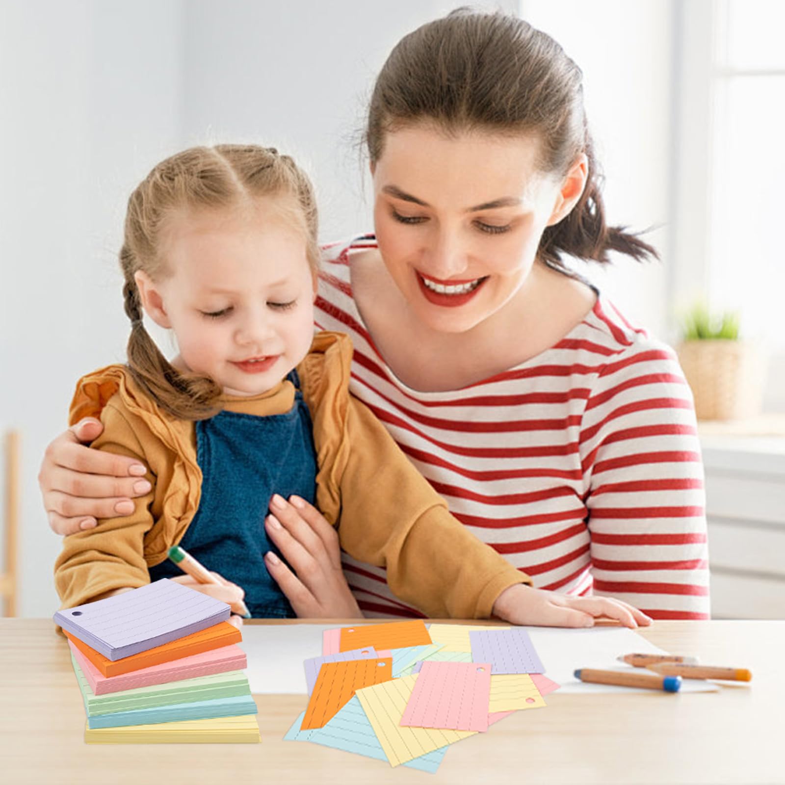 Flashcard A8 600 pezzi foderate con anello per apprendimento vocabolario ufficio scuola casa