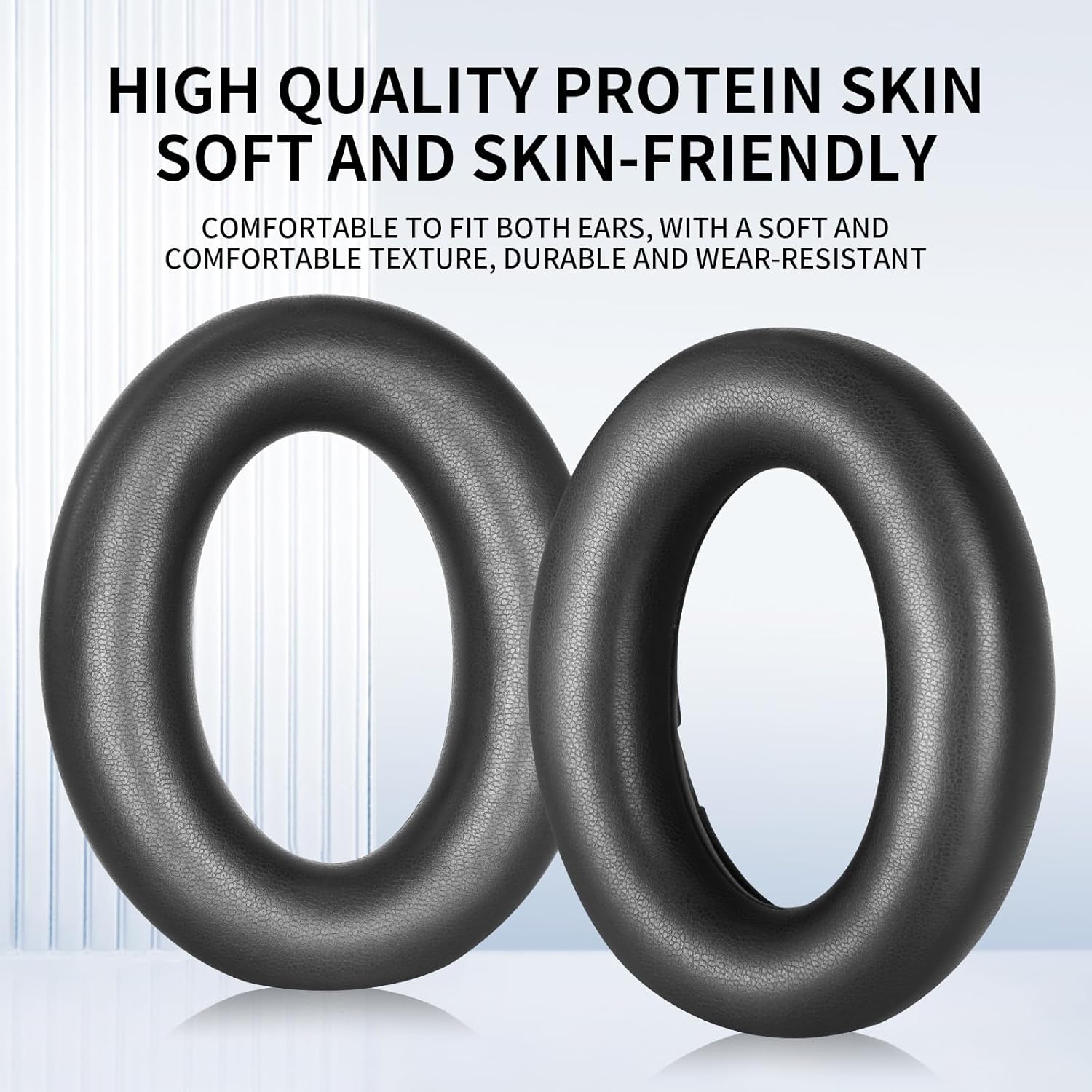 Earpads Replacement for Sennheiser Accentum/Accentum Plus Wireless Headphones,Ear Pads Cushions with Protein Leather and Noise Isolation Memory Foam(Black)