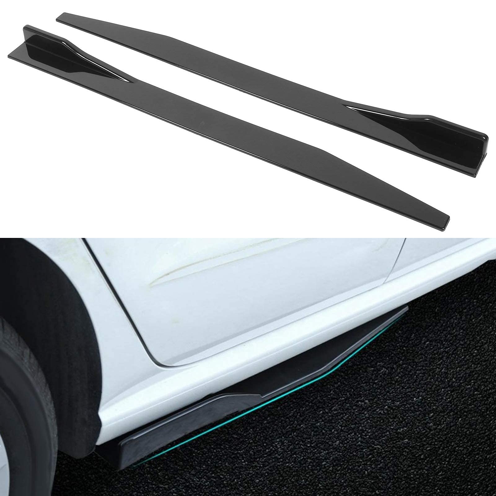 Universal Auto Seitenspoiler Set, 2 Stück, 120cm/47.2 Zoll Seitenrocker Splitter, Flügel Canard Diffusor Seitenschürzenverlängerung