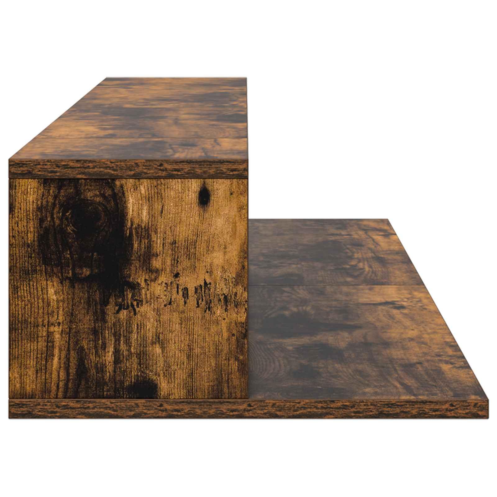 Studiotisch 110 x 36 x 19,5 cm, Tastaturtisch aus Holzwerkstoff in Raucheiche, Ergonomische Ablage für Musikzubehör
