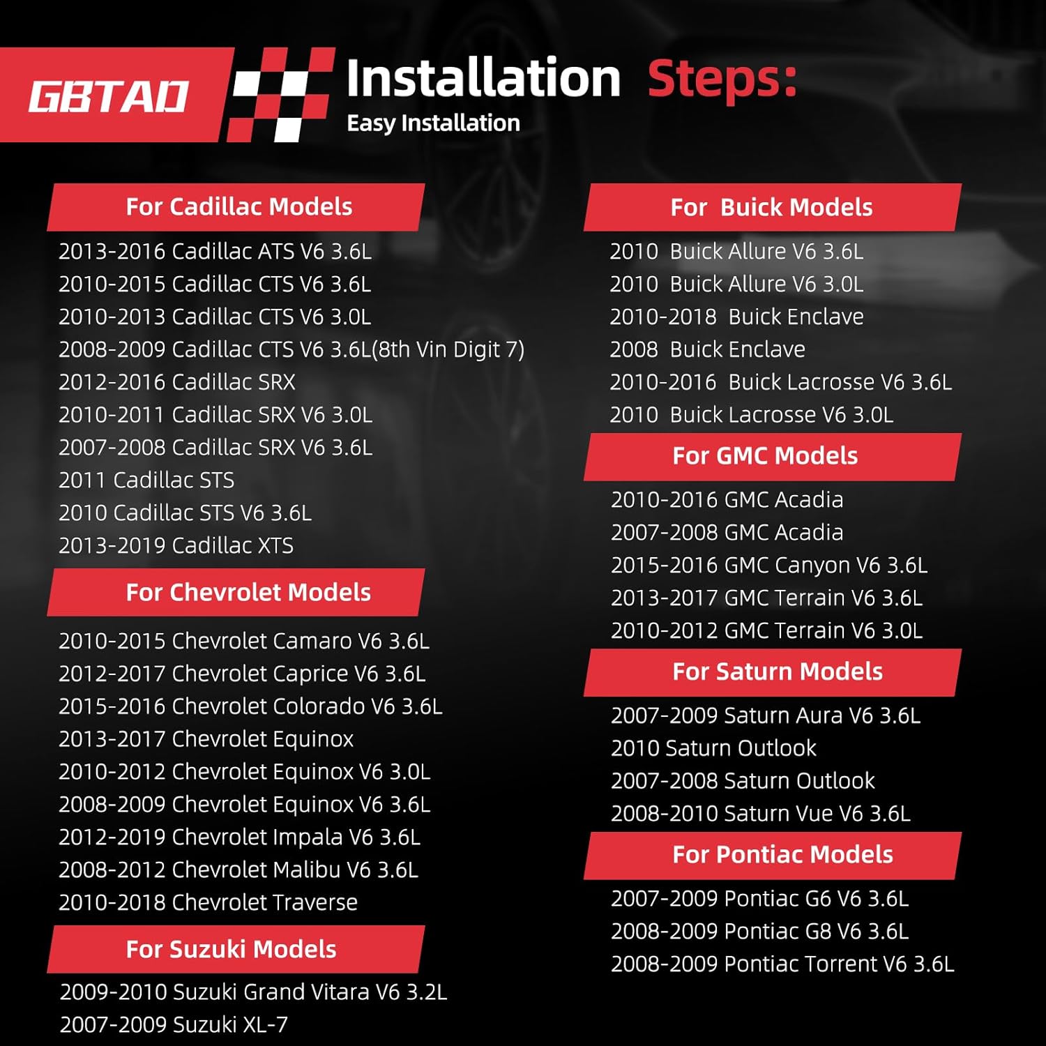 Upgraded Ignition Coil Pack & Spark Plug For Buick Allure Enclave LaCrosse, For Cadillac ATS XTS CTS SRX STS Chevy Impala Malibu Equinox Traverse GMC Canyon Acadia Terrain Saturn 3.0 3.6 V6
