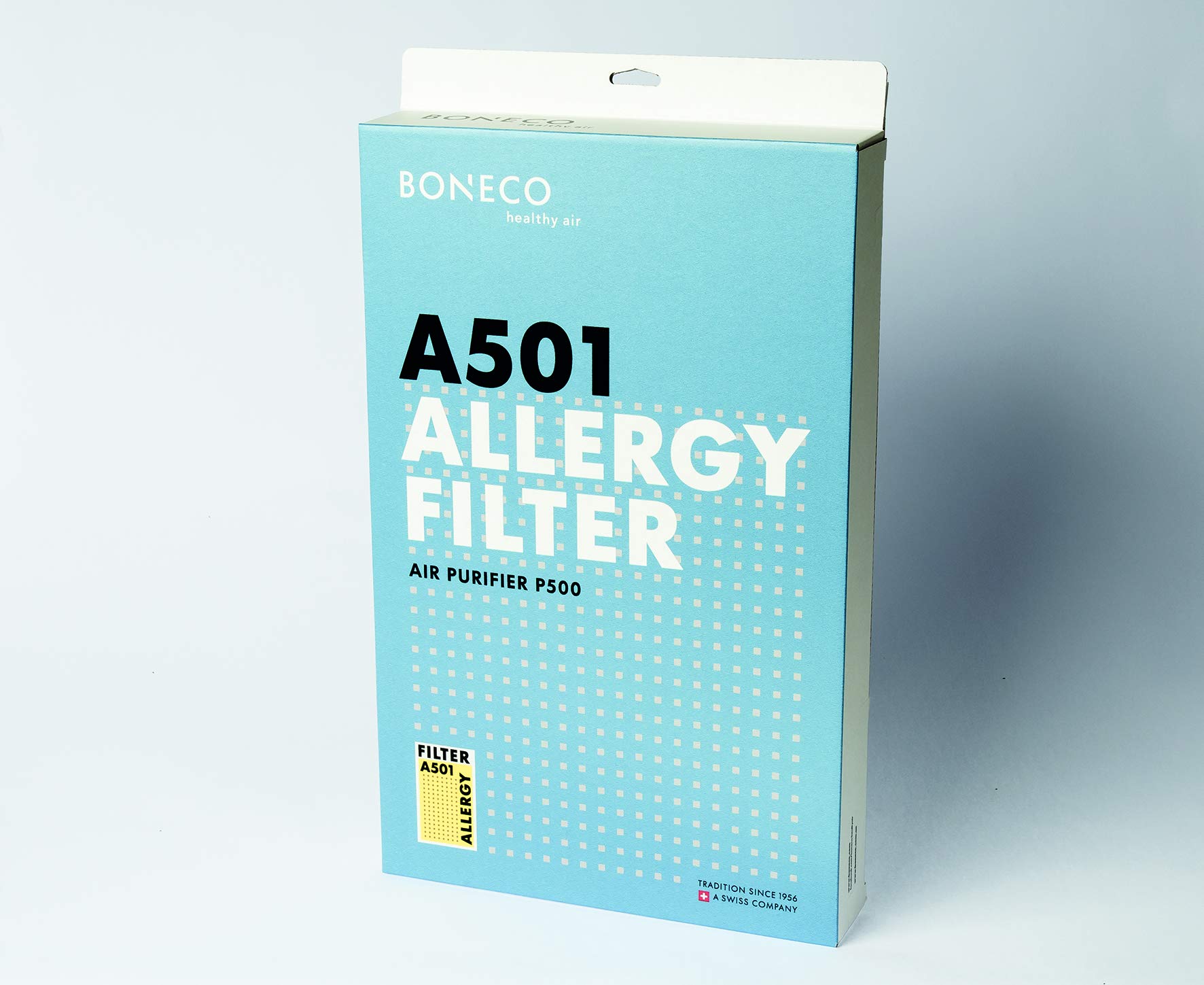 BONECO filtr Allergy A501 – zapasowy filtr do oczyszczacza powietrza P500 – redukuje 99% alergenów, ograniczając w ten sposób reakcje alergiczne
