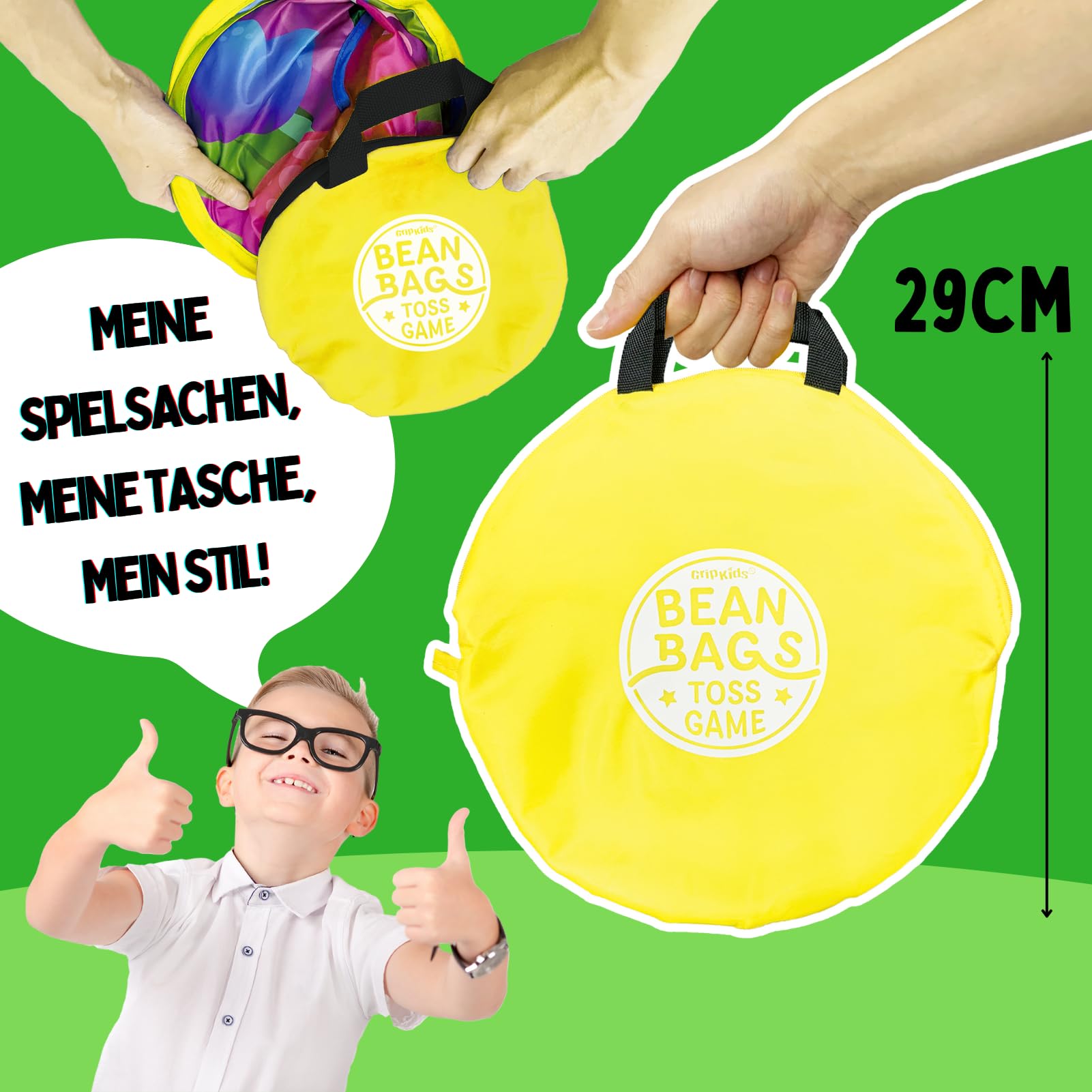 2-in-1 Dinosaurier & Tier Wurfspiel – Beidseitige 27"-Zieltafel mit 6 Beanbags – Indoor & Outdoor Spielzeug für Kinder ab 3 Jahren Exklusiv bei Amazon