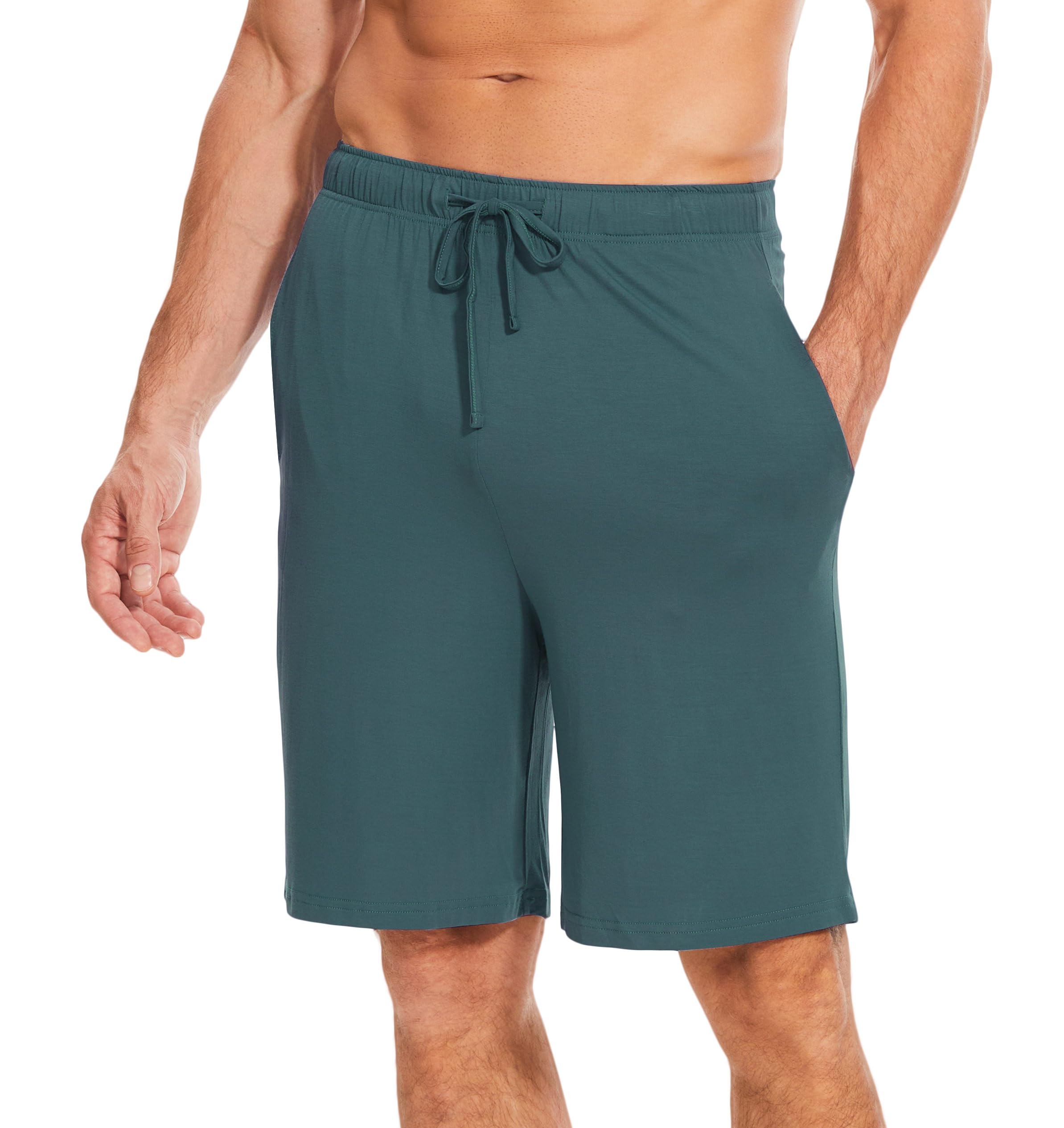 gys Men's Bamboo Viscose Shorts, Soft Pajama Shorts with Pockets, Moisture-Wicking Casual Shorts Loungewear Sleep Bottoms-picture-5