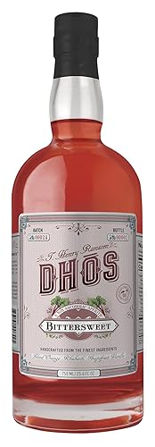 Dhos Bittersweet - Aperitivo sin alcohol hecho a mano con sabores de ruibarbo, frutas y hierbas amargas - Espíritu sin alcohol para mezclar