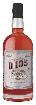 Dhos Bittersweet - Handcrafted Non-Alcoholic Aperitif With Flavors Of Rhubarb, Fruit & Bitter Herbs - Non-Alcoholic Spirit To Mix Delicious Mocktails - Keto-Friendly, Zero Sugar, Zero Proof - 750 ML