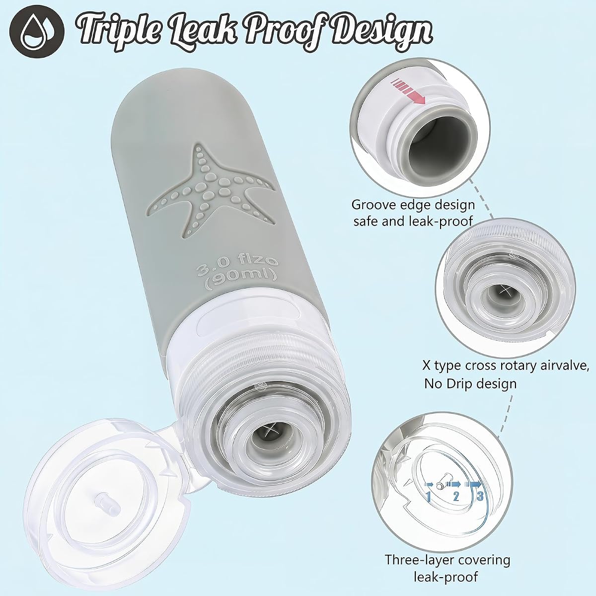 LitBear 23 Pack TSA Approved Travel Bottles for Toiletries, Leak Proof view 4