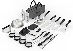 Cuisinart 24-Piece Griddle Tool Set with Storage Tote, Stainless Steel