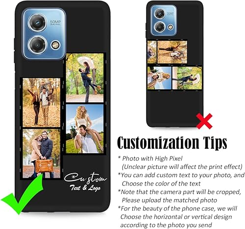 Vista 250 de Funda personalizada para Motorola Moto G Stylus 2021 con nombre de foto, texto y foto, GStylus personalizado -21 funda suave y fina (negro) de 6.8