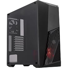 Cooler Master MasterBox K501L - ATX PC Case with Angled Ventilation, Red LED Illumination, Transparent Side Panel, Flexible Air Flow Configurations