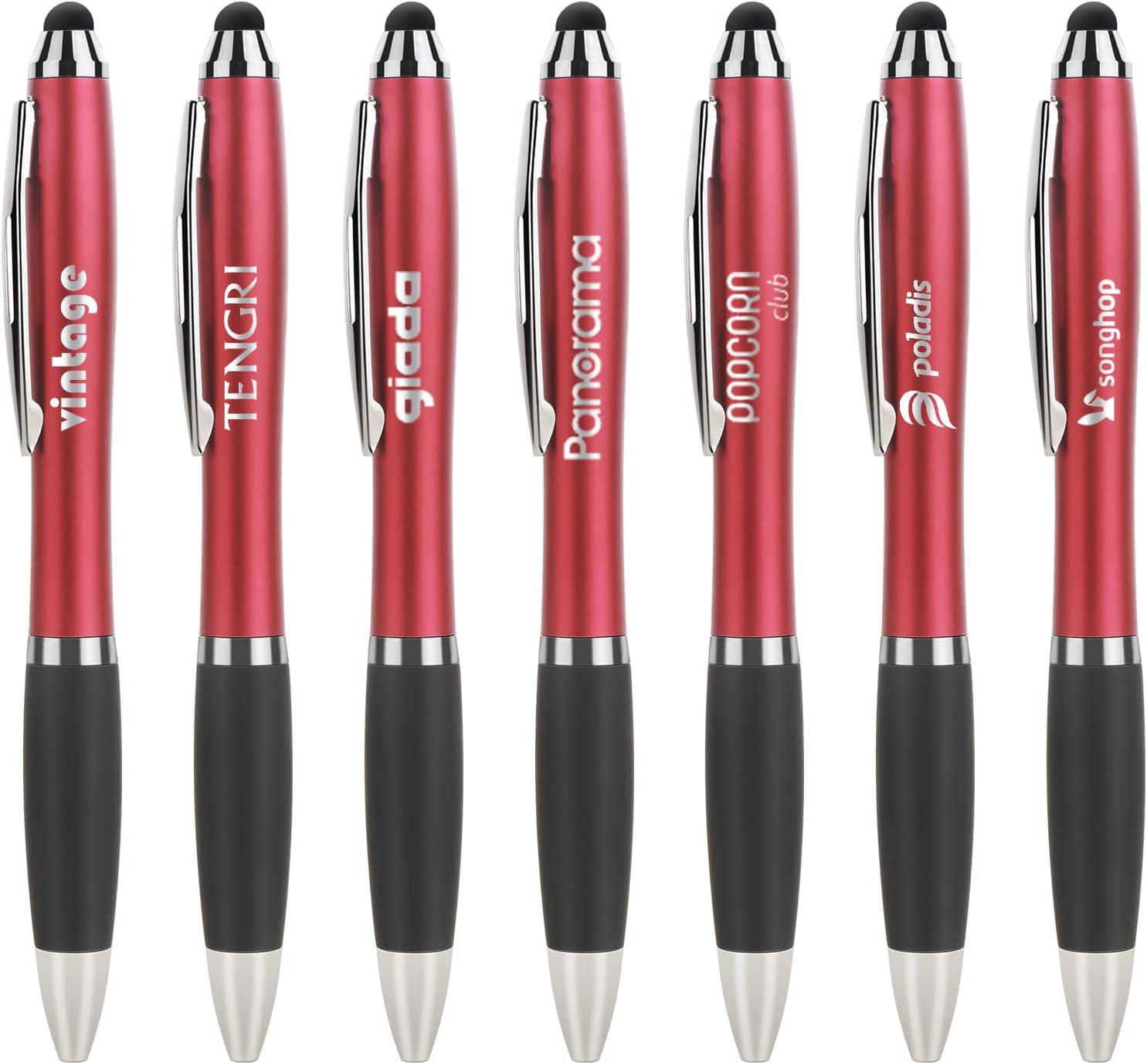 100 Pack Stylus Pens for Touch Screens Compatible with iPad iPhone Tablets Samsung Kindle-2 in 1 Stylists Pens-Free Personalization with Your Text Logo for Campaign Advertising