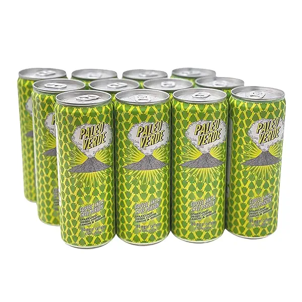 Paleo Verde 11.5oz - Green Coffee with Unroasted Coffee Beans - All Natural Carbonated Energy Drink with 180mg Caffeine - Coffee Like A Caveperson 4