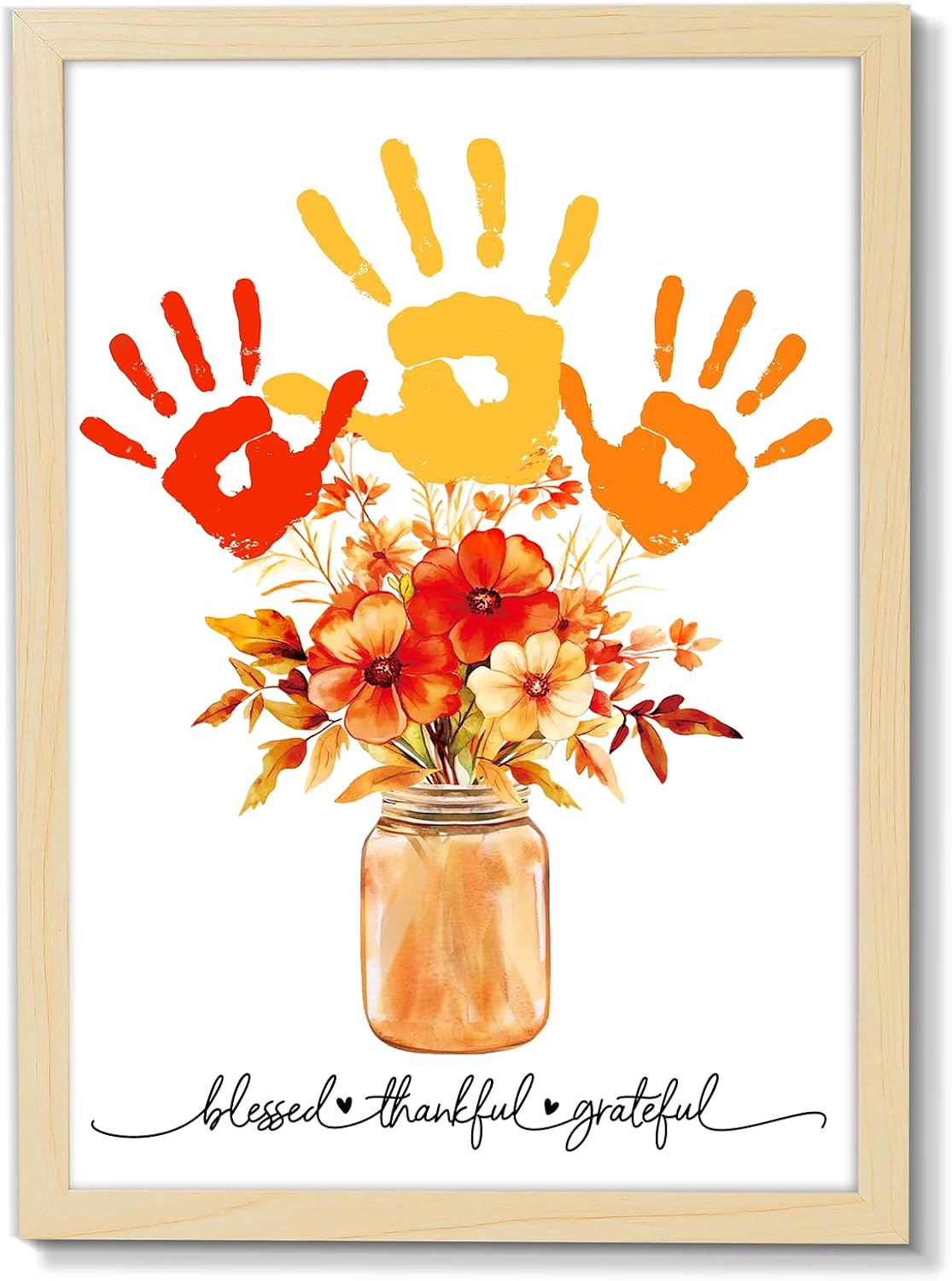 Amazon.com: Fall Thanksgiving Flower Bouquet Handprint Art Craft DIY ...