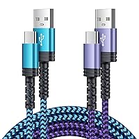Vista 1 de Cable USB tipo C de 3 pies, paquete de 2 cables de carga rápida Android USB C, cable de teléfono para Samsung Galaxy S26/S25/S24/S23/S22/A54/A23/S21