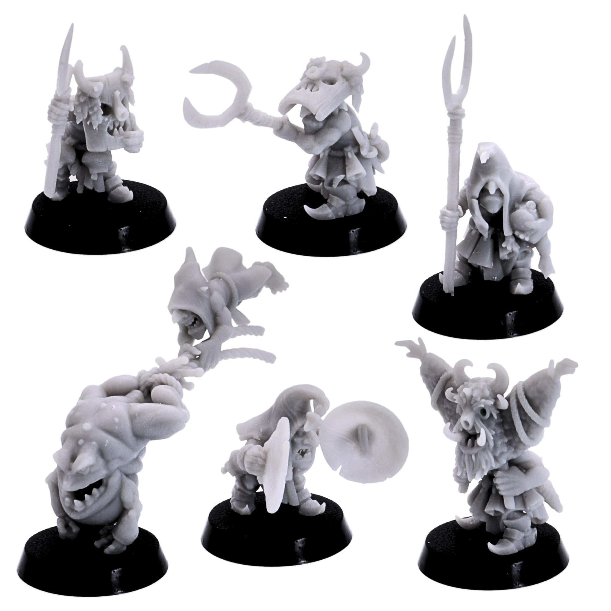Forged Terrain Fantasy Swamp Frog Herders Set 32mm Scale Miniatures for Tabletop Gaming Cavalry Unit Monster Pack Figures - Image 3