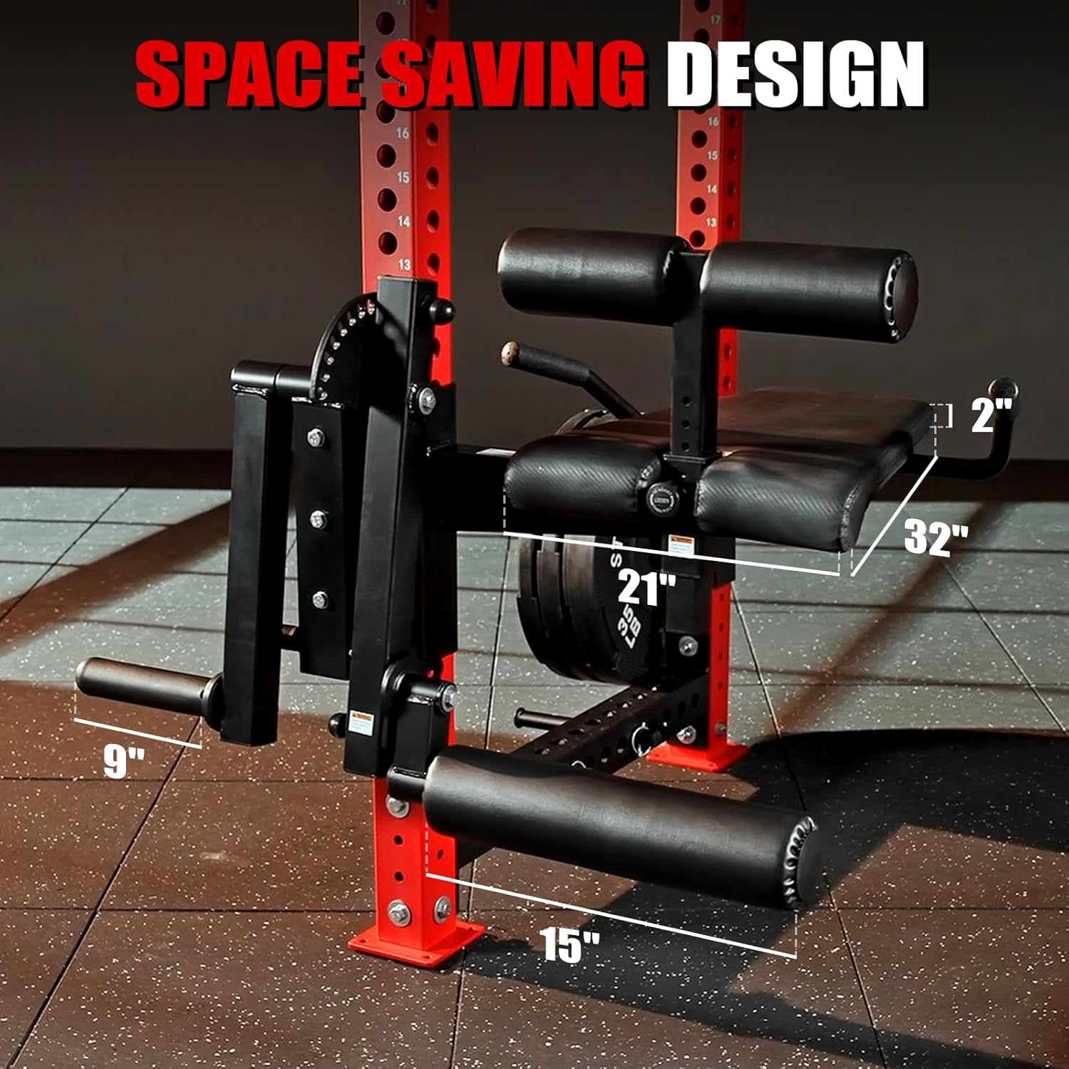 Mikolo Leg Curl and Extension Attachment for 3" x 3" Power Cage Rack Attachment Set,Home Gym Accessories