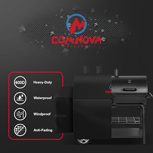 Miniatura 3 de Comnova - Cubierta de parrilla para parrilla Char Griller de 3 quemadores de combustible dual  Cubierta de ahumador 600D para parrilla Char,