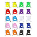 Drawstring Backpack Bulk 20 Pcs Draw String Bags DIY Gym Sports Traveling Yoga Cinch Bag Sackpack Drawstring Memo Card (10 Color multi color)