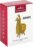 Vista 3 de Hallmark Keepsake Adorno de Navidad 2022, llama de botín dorado de Fortnite