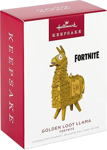 Miniatura 3 de Hallmark Keepsake Adorno de Navidad 2022, llama de botín dorado de Fortnite