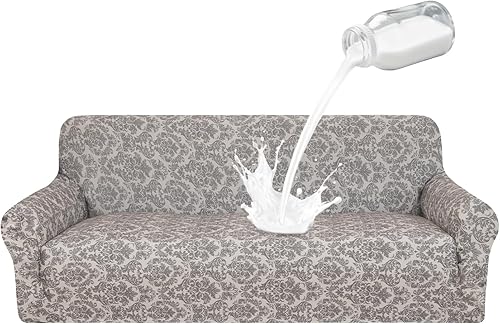 Vista 37 de ALIECOM Fundas 100% impermeables para sofá de 3 cojines, fundas para sofá aptas para mascotas, lavables para perros, fundas elásticas estampadas