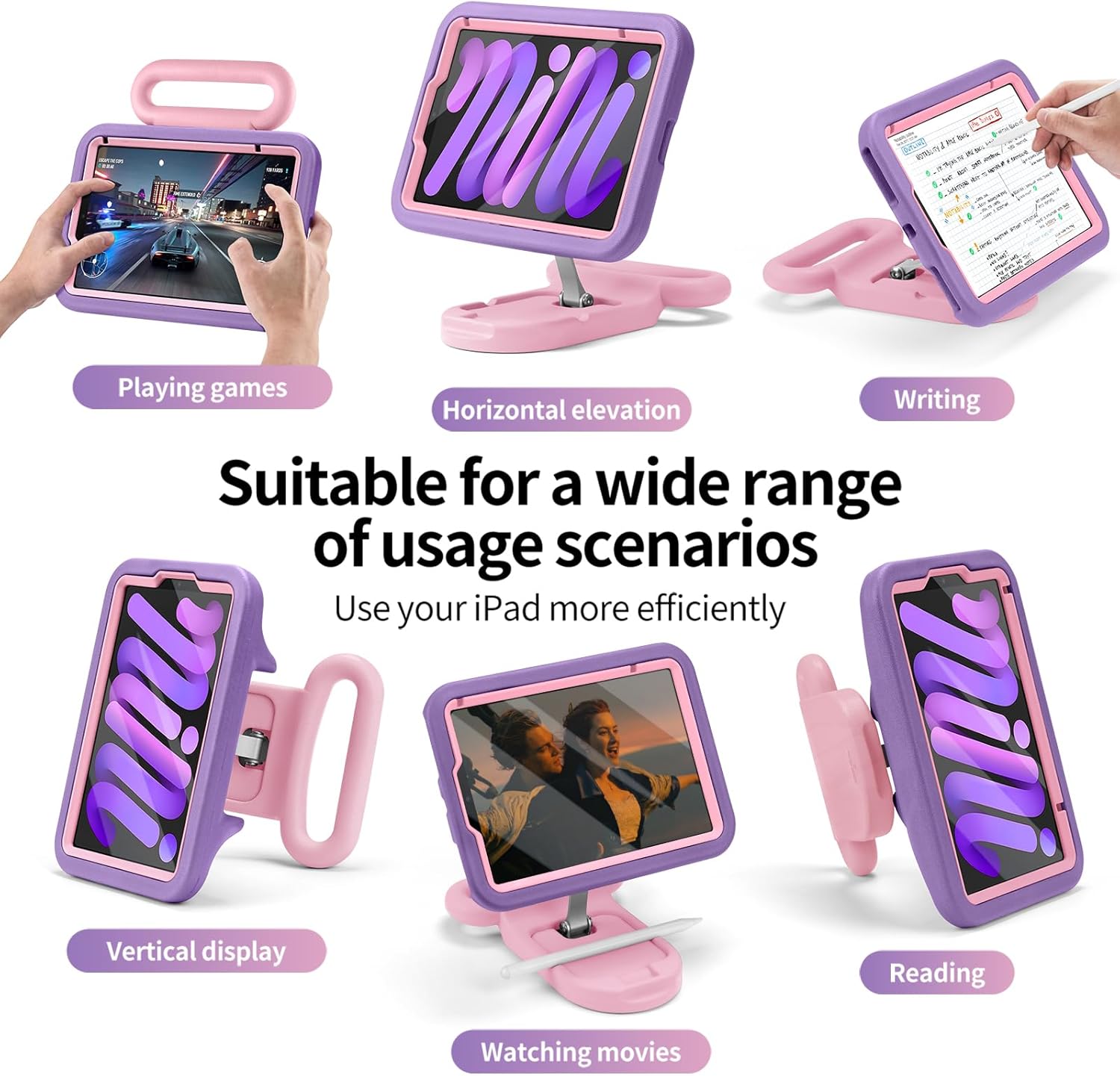 Kids Case for iPad mini 7 (A17 Pro) 2024 /iPad Mini6 2021,Cute Shockproof EVA Case with Handle & Stand, Child-Friendly Drop-Proof case for iPad mini 7th/6th Gen 8.3inch (for iPad mini 7/ Mini 6 8.3")