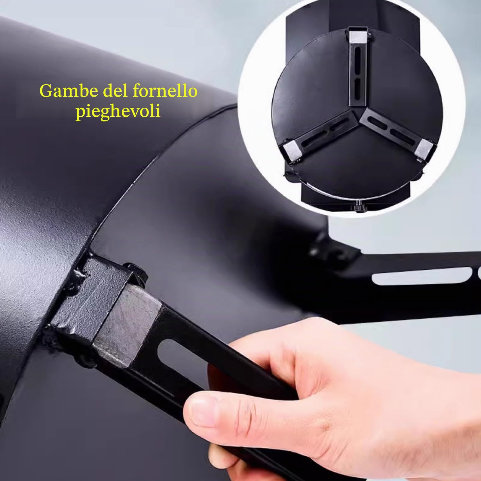 Stufa a Pellet Piccola con Contenitore Cenere, Stufa a Pellet Canalizzata con Gambe Pieghevoli, Stufa a Legna da Campeggio Portatile for Tenda for Riscaldamento