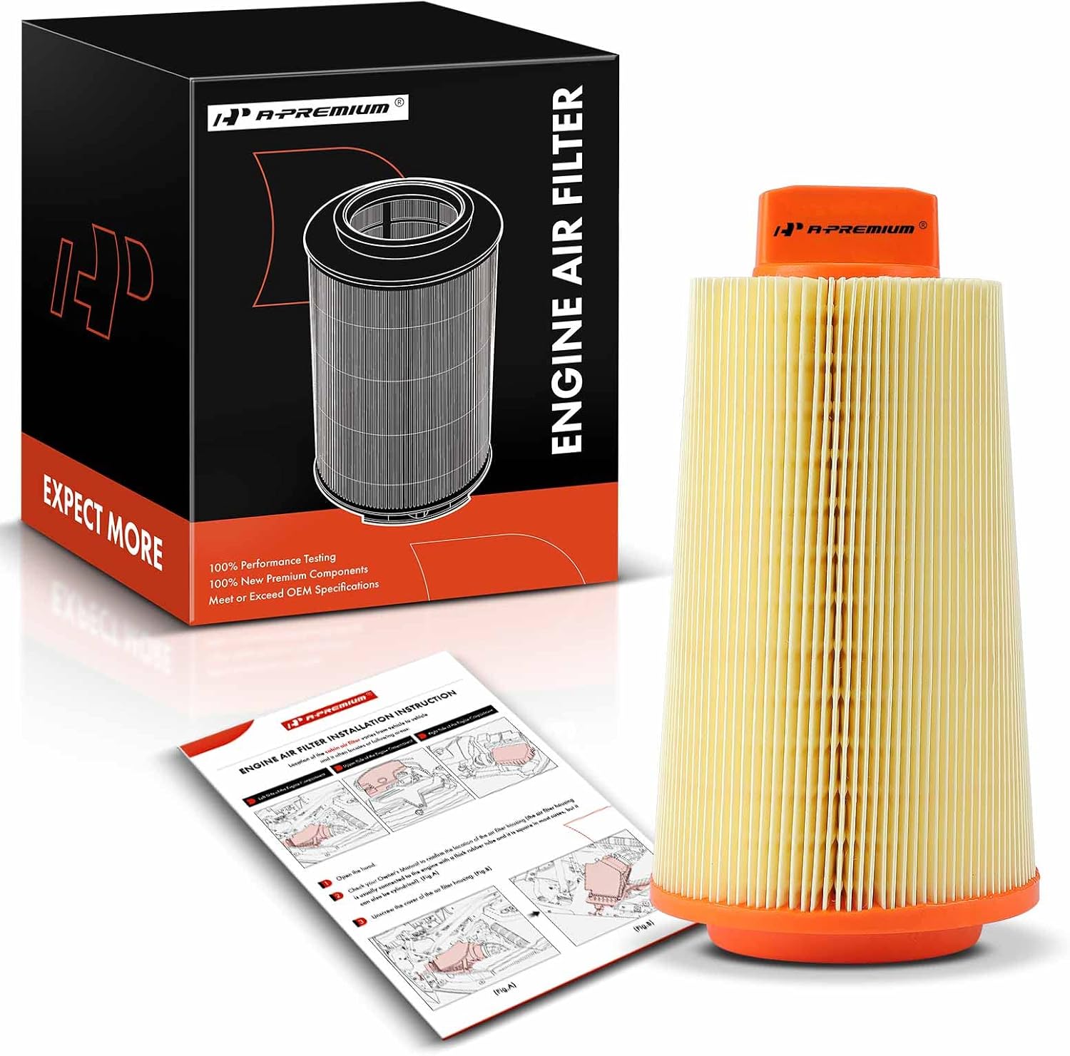 A-Premium Engine Air Filter Compatible with Mercedes-Benz W203 Series C230 2003 2004 2005 L4 1.8L, Replace# 2710940204