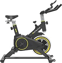 LET’S PLAY SB-100 Spin Bike for Home Cardio Workout with 8Kg Flywheel, 35 Adjustable Resistance Levels, Silent Belt Drive, LCD Monitor, Phone Holder, 100Kg Weight Capacity [1 Year Warranty]