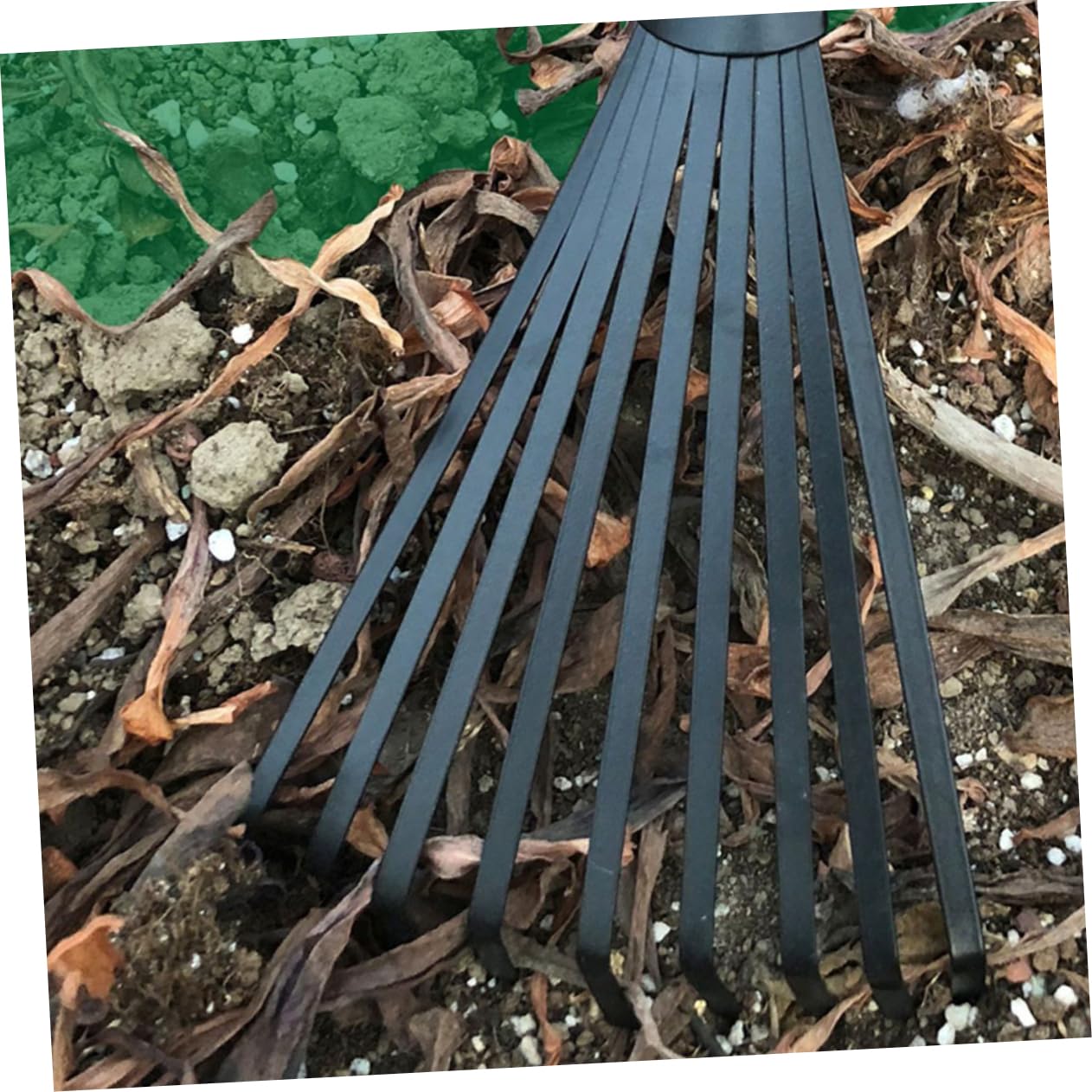 Happyyami 4 Piezas jardinagem jardineria Rastrillo de jardín Hand Grip fercho cultivador Pala de Hojas rastrillos rastrillo de jardinería Compacto rastrillo para jardinería Caucho Black