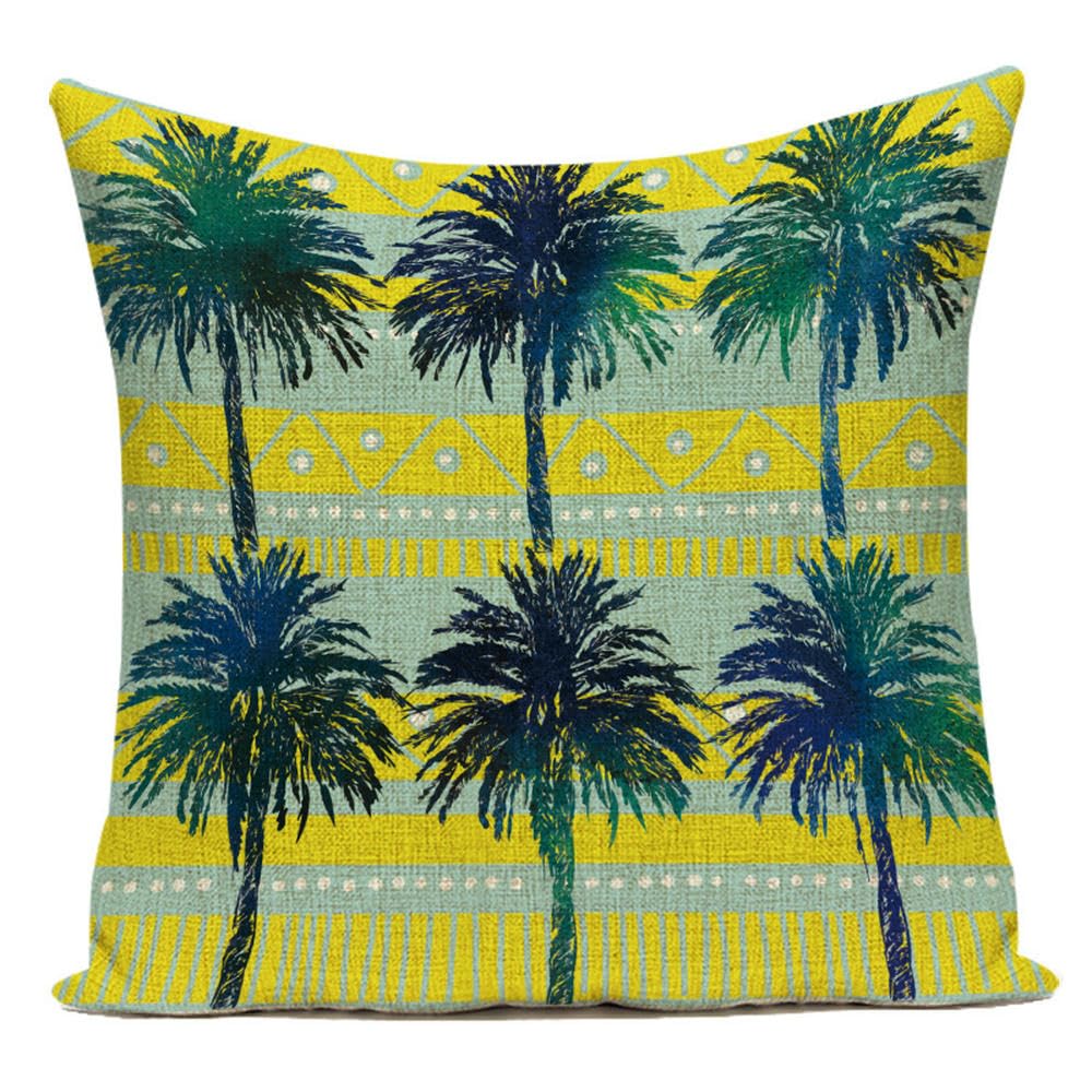 4 pièces taies d'oreiller de style tropical pour rafraîchir un dossier de canapé fatigué