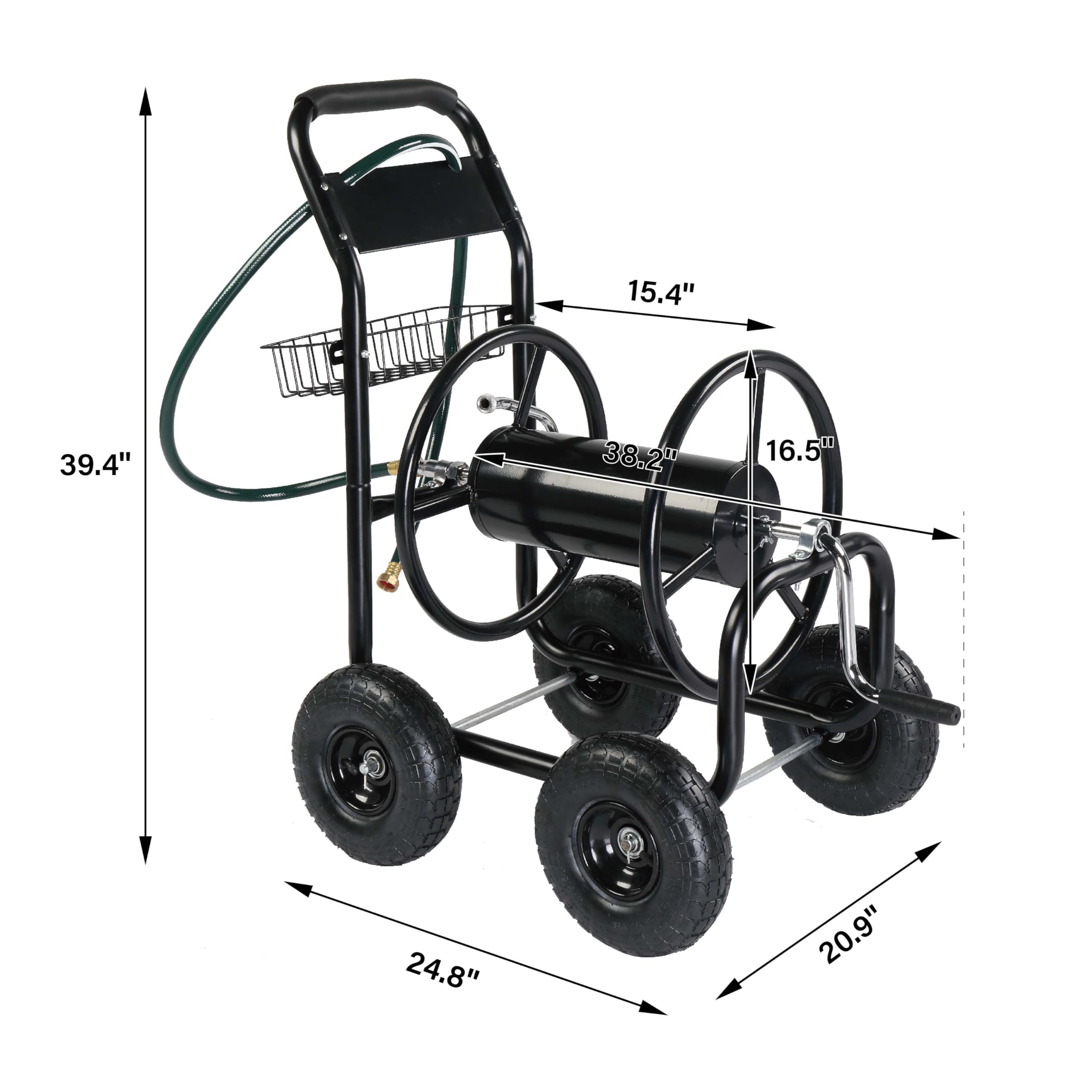 Amazon.com : VINGLI 4-Wheel Garden Hose Reel Cart with