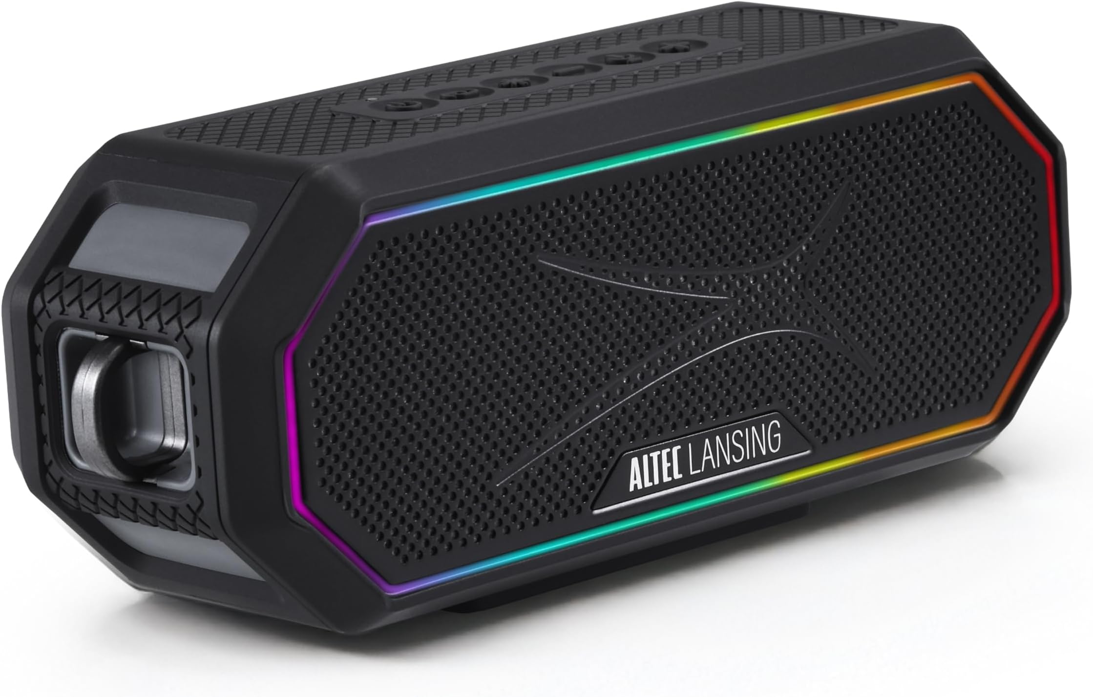 Magnetic Bluetooth Speaker HYDRAJOLT 2.0, Waterproof IP67, 12W Output Power, 16H Battery, Multicolor LED, 100ft Wireless Range, Voice Assistant, USB-C Quick Charge