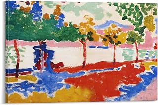 GLKJHAJ River Banks Painting By Andre Derain Poster Canvas Wall Art Poster For Room Aesthetic And Decor Pictures For Living Room Bedroom Decor 12x18inch(30x45cm)
