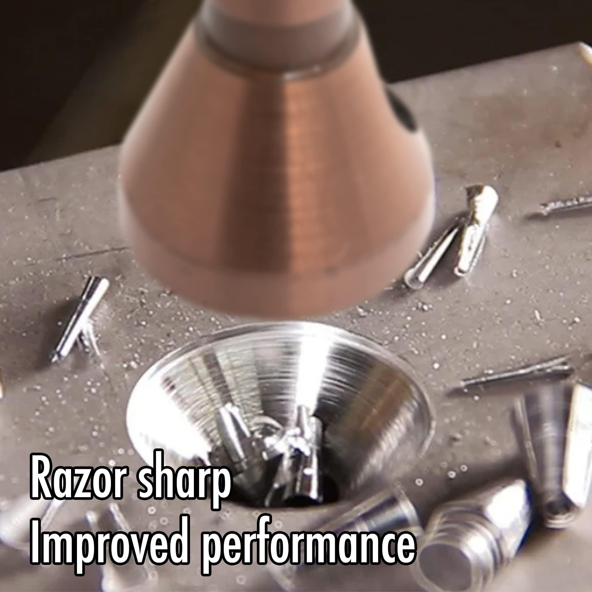 Broca avellanada de acero cobalto de 1 pulgada con acabado de revestimiento de cobalto para madera de metal duro, 90 grados M35 HSS, vástago redondo de 12 mm, diámetro del cuerpo de 28 mm