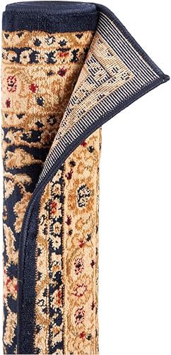 Miniatura 3 de Westerly Alfombra Marash Runner de 26 pulgadas x 6 pies (azul marino)