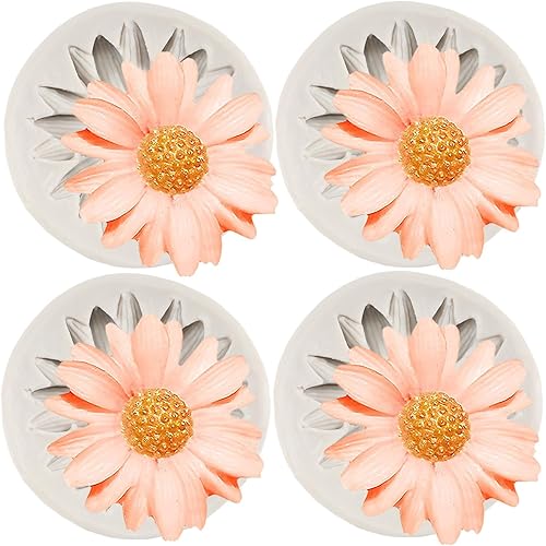 Miniatura 4 de Moldes de silicona de girasol, molde de fondant de flores de crisantemo para decoración de pasteles, decoración de cupcakes, caramelo de chocolate,