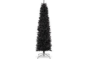 Best Choice Products 6ft Black Artificial Halloween Christmas Pencil Tree