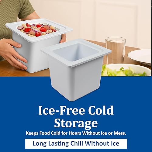 Miniatura 4 de San Jamar - CI7001WH CI7001 Chill-It 16 bandeja de alimentos, 52 oz de capacidad, color blanco