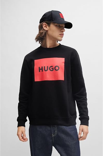 HUGO Hommes Men-X 581-RL Casquette en Twill de Coton avec étiquette Logo Rouge - 4