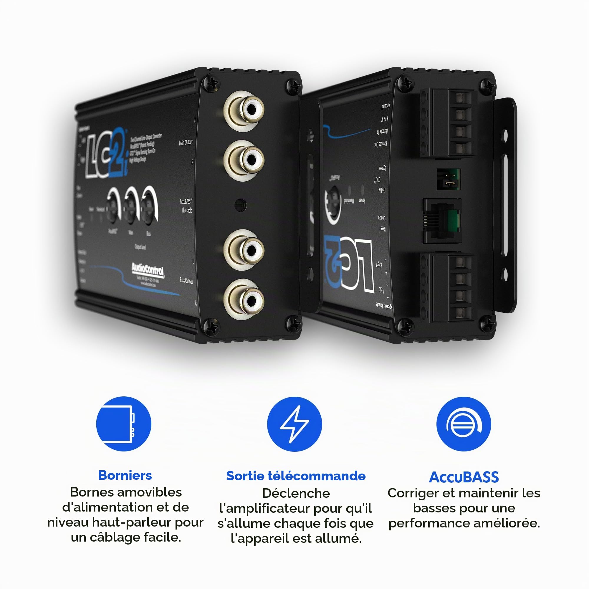 AudioControl Audio Control Lc2I Convertisseur de sortie ligne 2 canaux pour ajouter des ampères à votre système d'usine