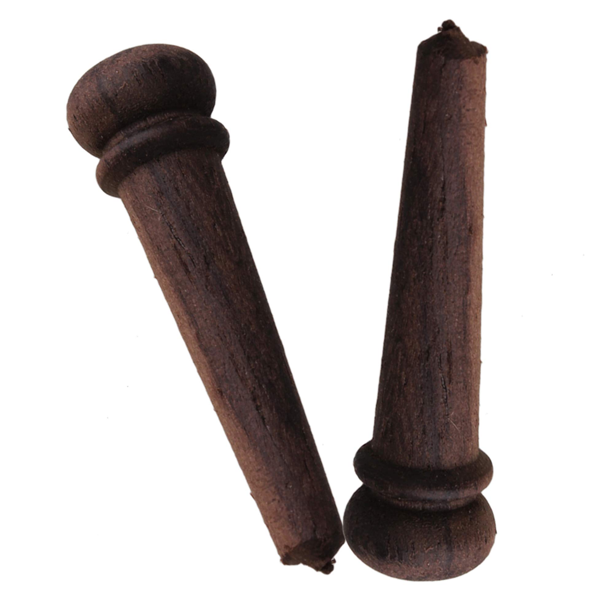 BQLZR Rosewood Acoustic Guitar Bridge Pins for Luthier 1.14"x0.31"x0.16" Pack of 60, Rosewood Color - Image 2