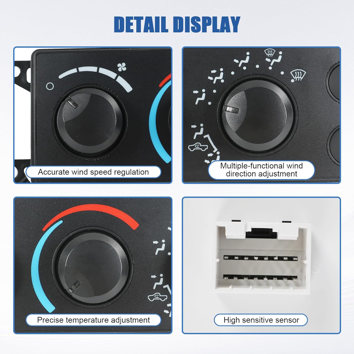 P55056569AC A/C Heater Climate Control Module Compatible with 2006-2008 Dodge Ram 1500 2500 3500 Air Conditioning Heater Control Switch Panel Replace# P55056569AD, 55056569AE