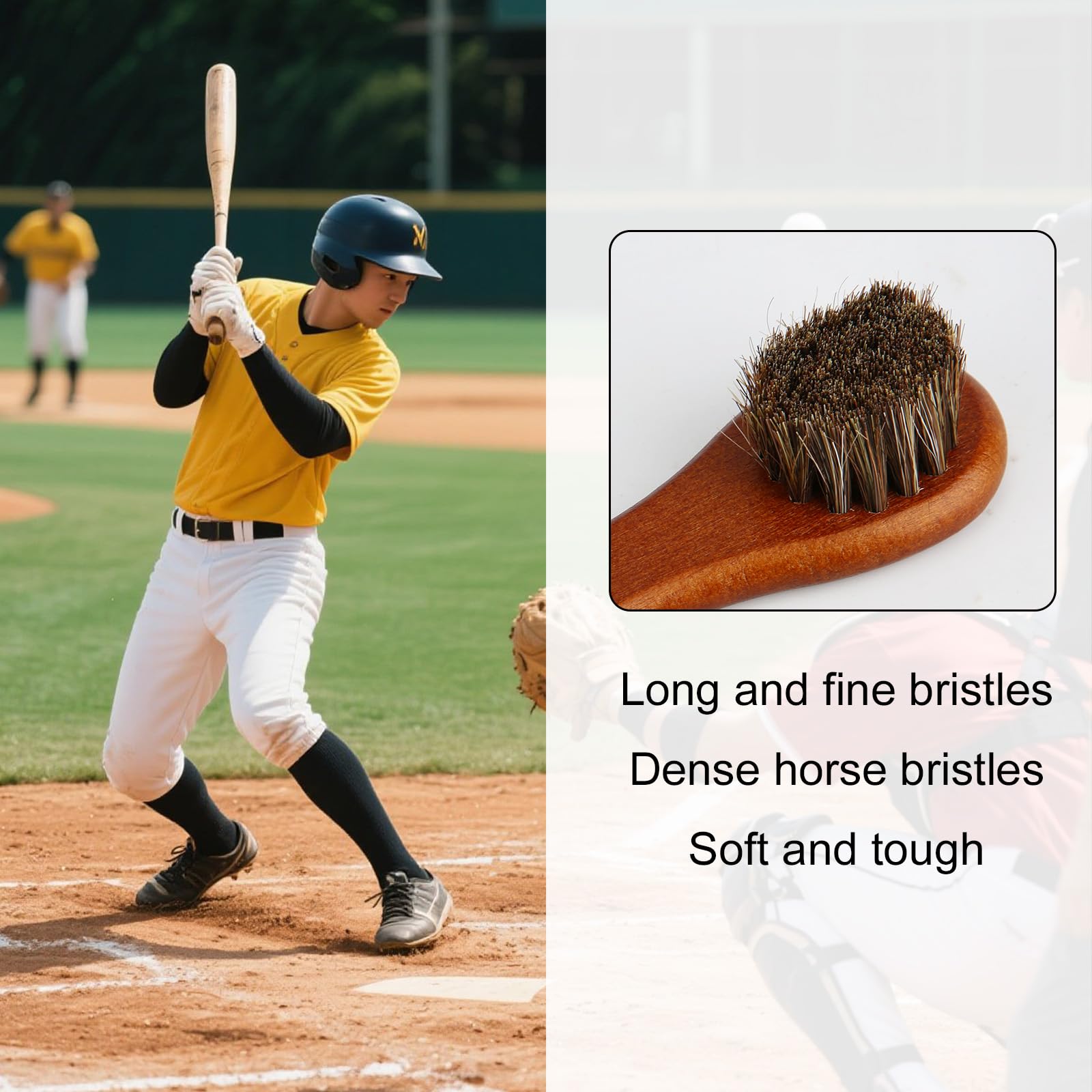 lasuroa 2 Brosses Gants Baseball, Brosses à Récurer pour Gants Baseball Entretien de Routine Doux Accessoires de Nettoyage Pratiques pour Un Nettoyage en Profondeur