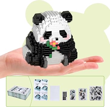 Panda Mini Building Blocks Set, Cute Animals Building Set, Suitable for Children 9+